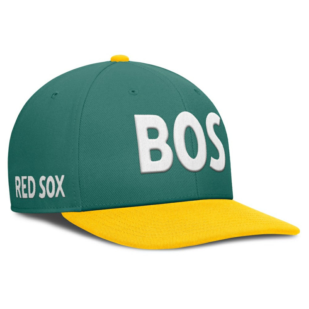 Green/Yellow Boston Red Sox Nike 2025 City Connect Pro Performance Snapback Hat