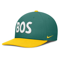 Green/Yellow Boston Red Sox Nike 2025 City Connect Pro Performance Snapback Hat