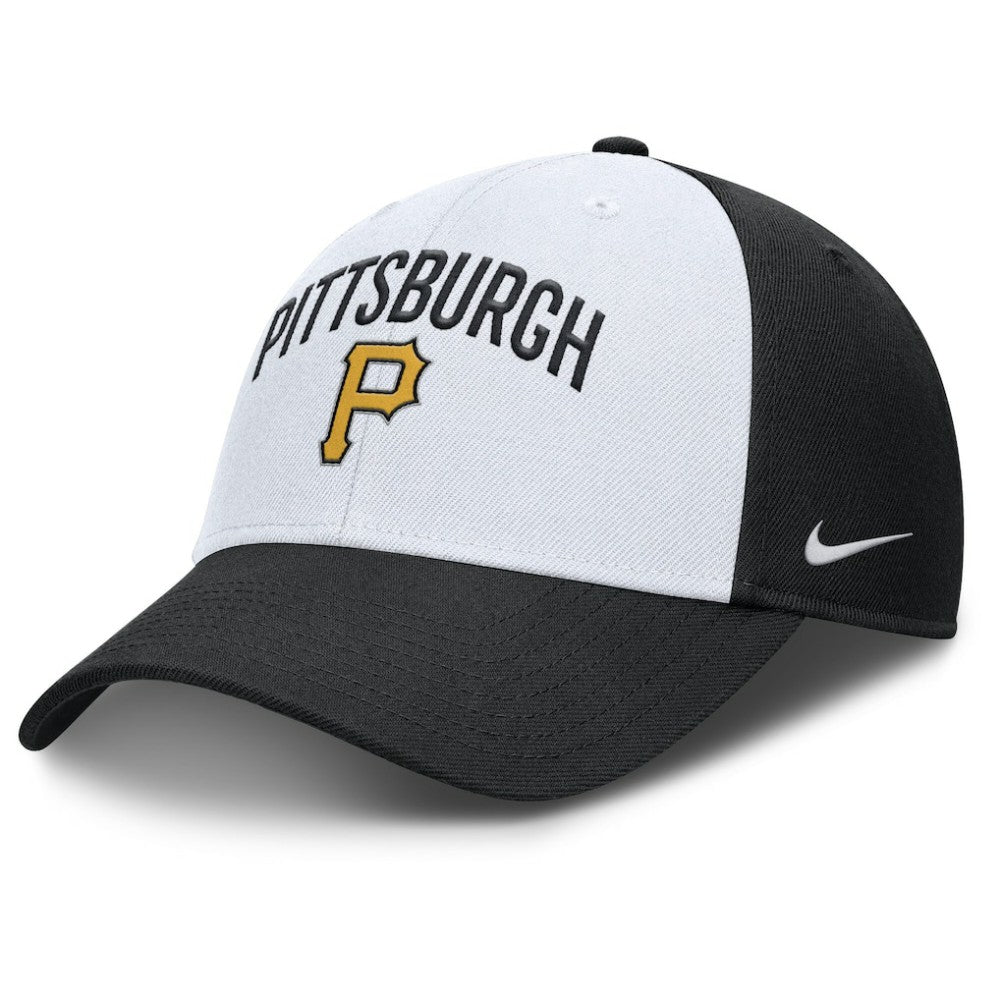 White/Black Pittsburgh Pirates Nike Club Performance Adjustable Hat