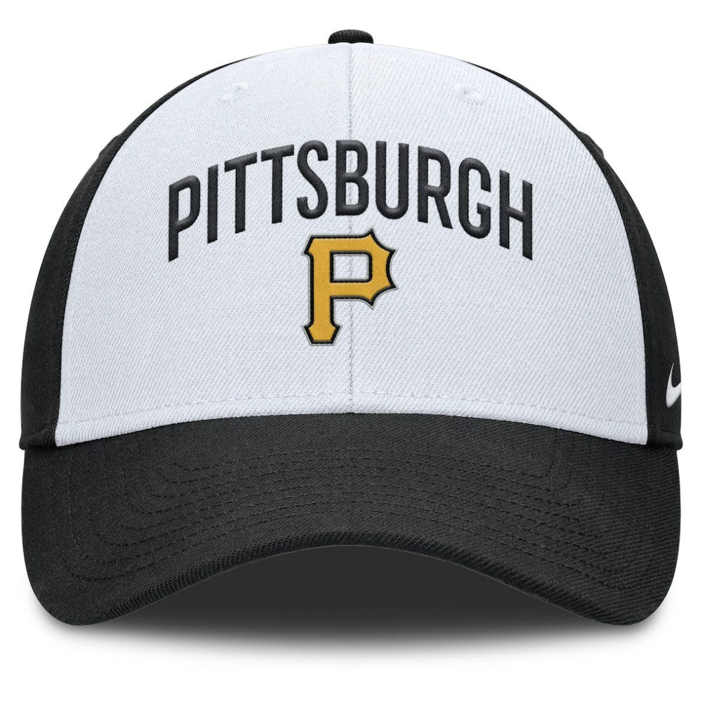 White/Black Pittsburgh Pirates Nike Club Performance Adjustable Hat