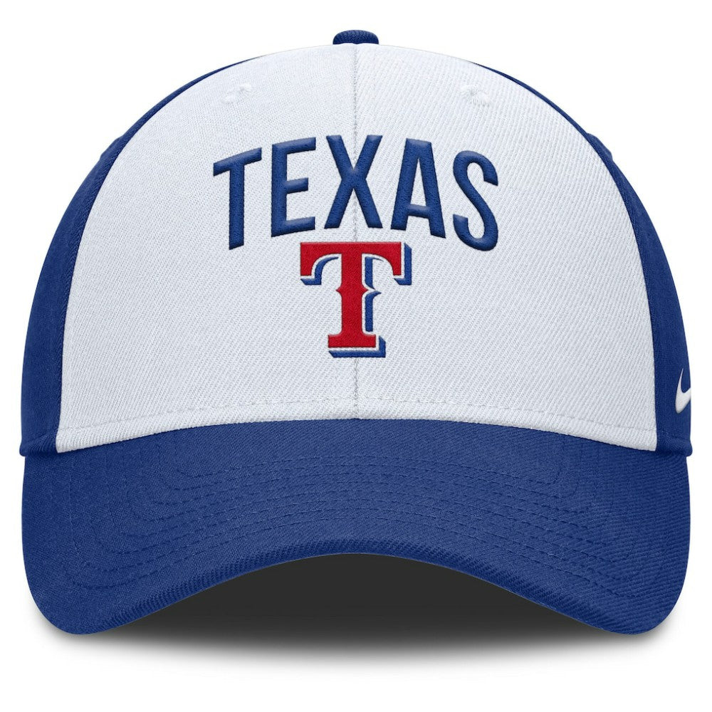 White/Royal Texas Rangers Nike Club Performance Adjustable Hat