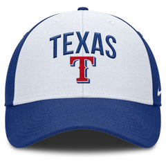 White/Royal Texas Rangers Nike Club Performance Adjustable Hat