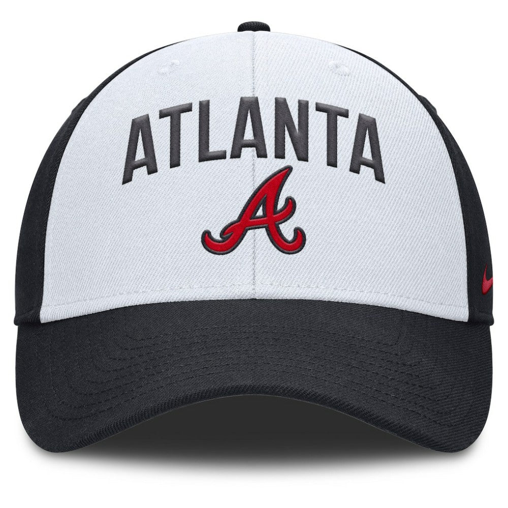 White/Navy Atlanta Braves Nike Club Performance Adjustable Hat