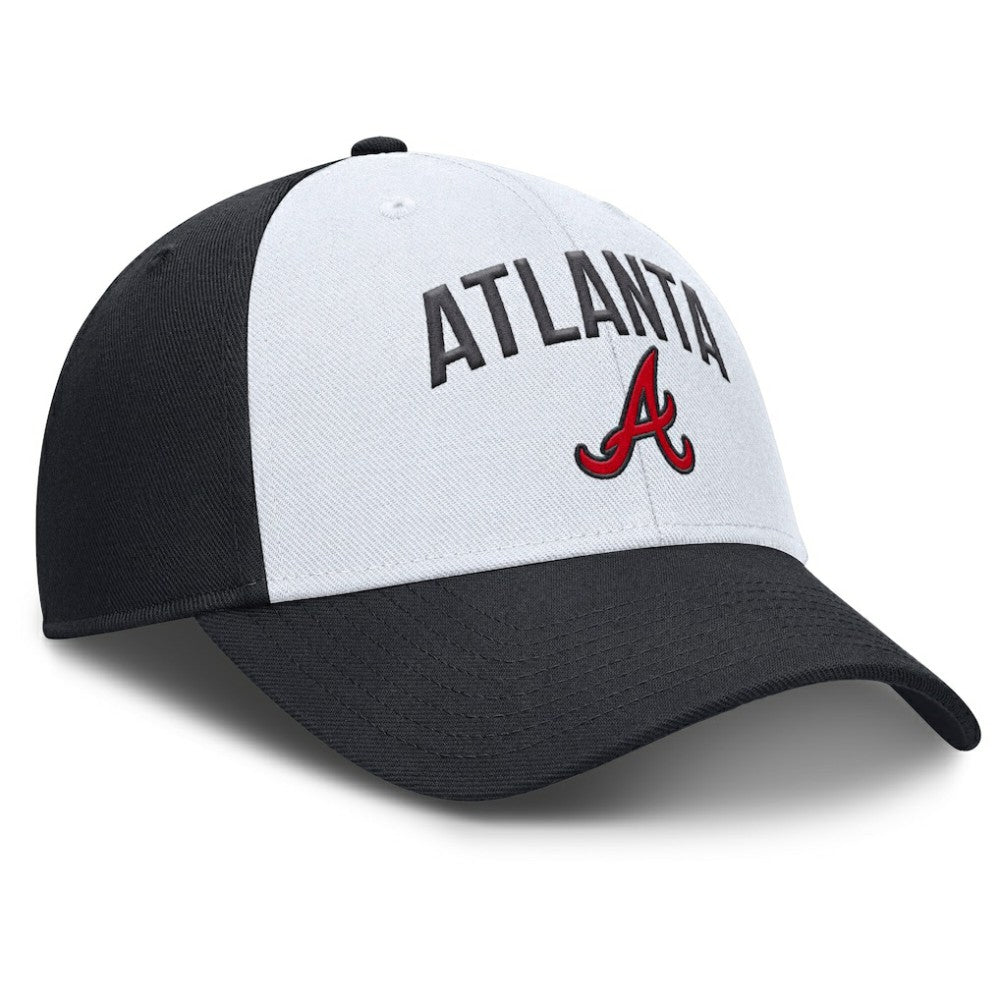 White/Navy Atlanta Braves Nike Club Performance Adjustable Hat