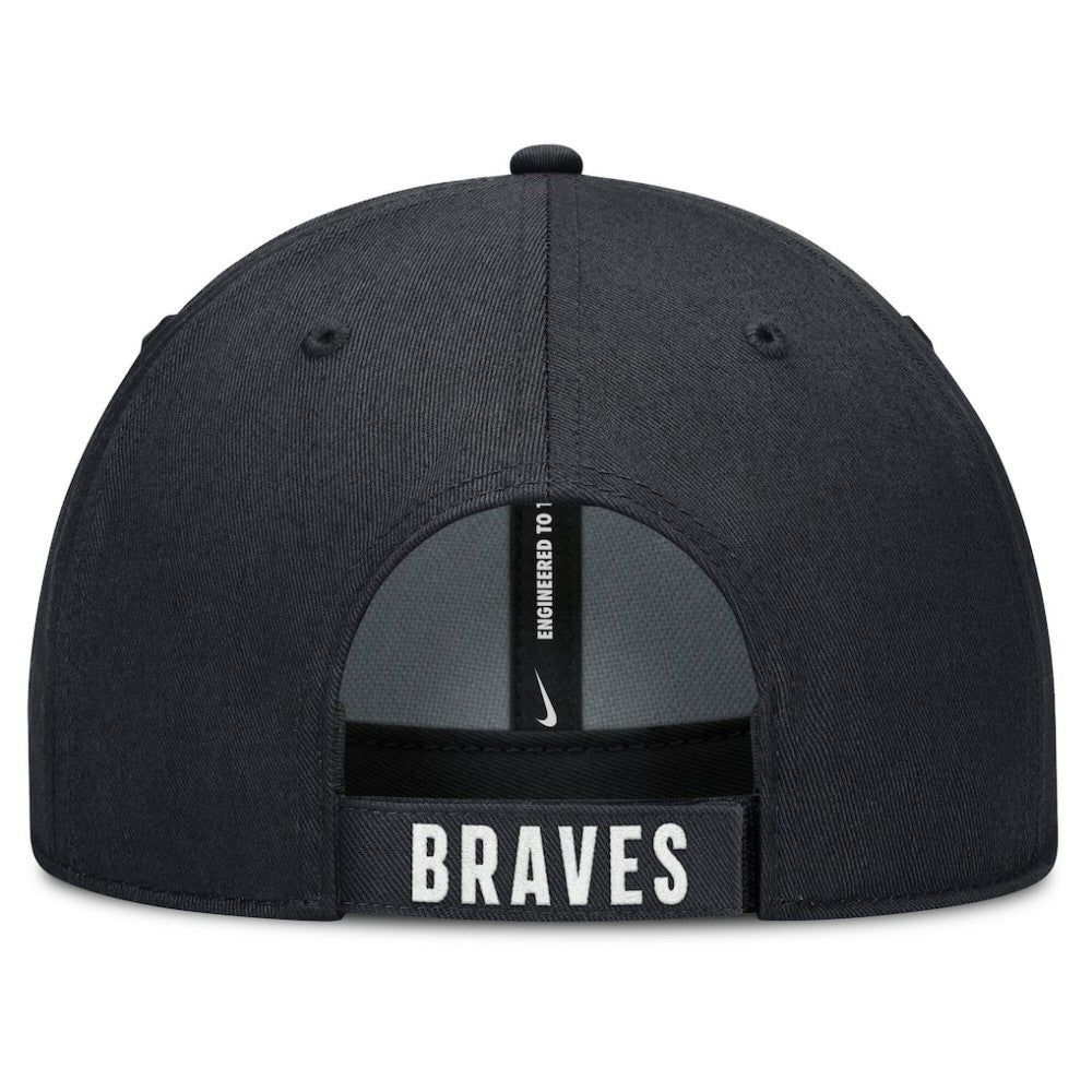 White/Navy Atlanta Braves Nike Club Performance Adjustable Hat
