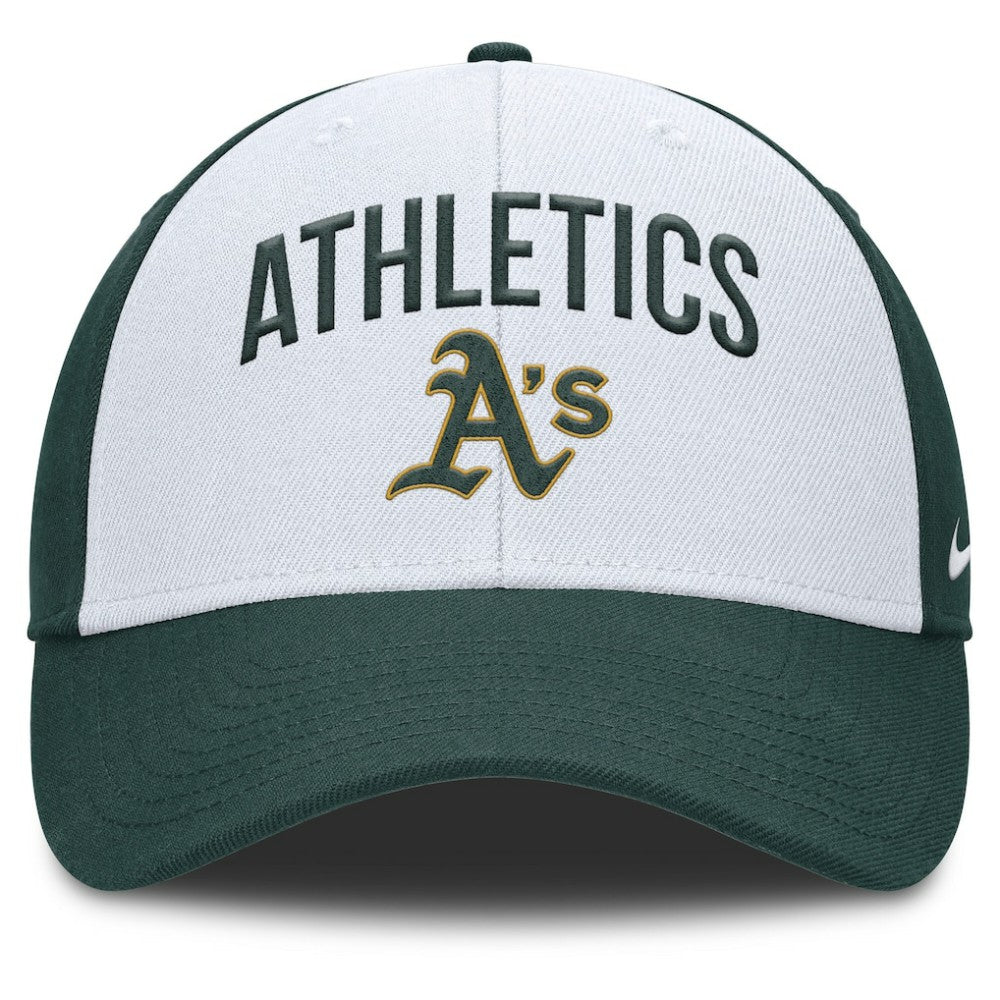 White/Green Athletics Nike Club Performance Adjustable Hat