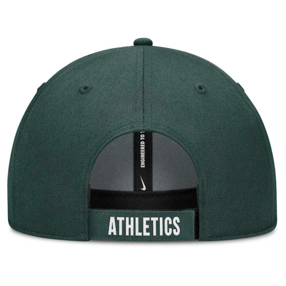 White/Green Athletics Nike Club Performance Adjustable Hat