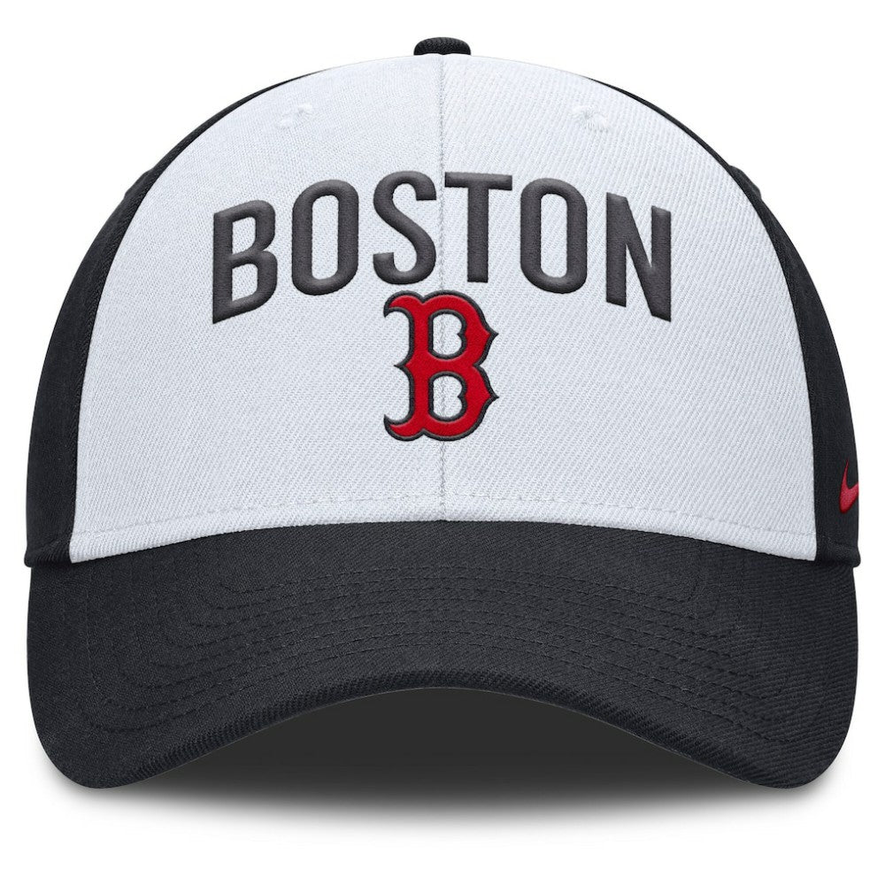 White/Navy Boston Red Sox Nike Club Performance Adjustable Hat