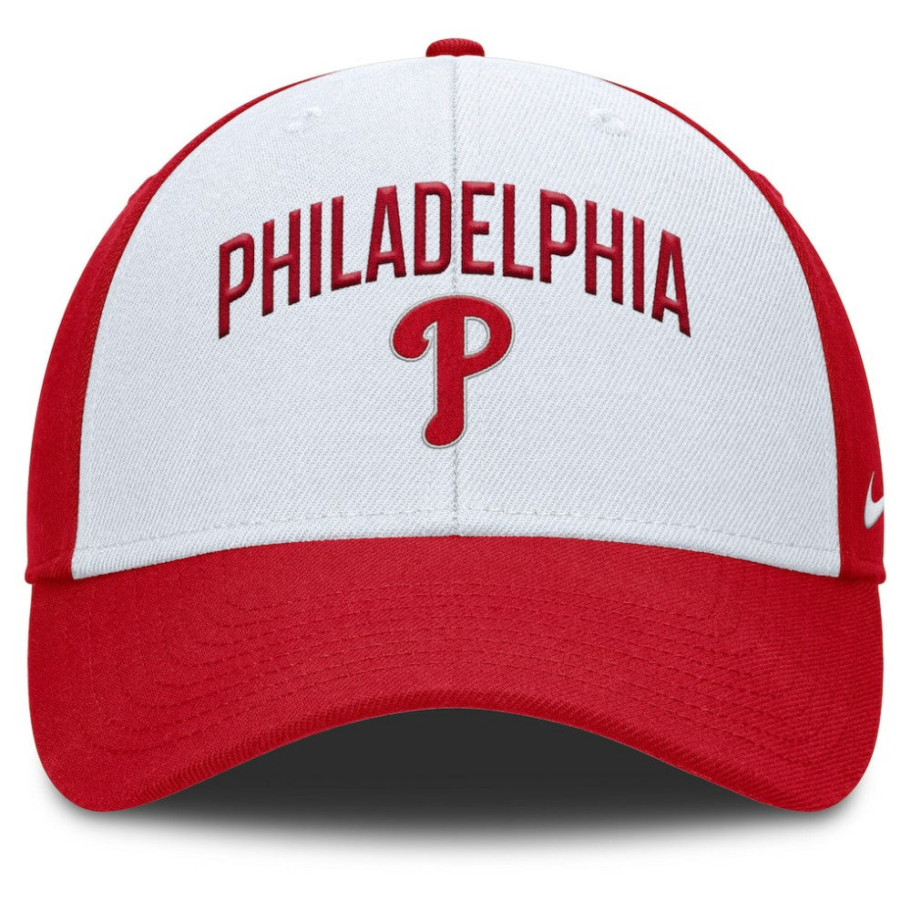 White/Red Philadelphia Phillies Nike Club Performance Adjustable Hat