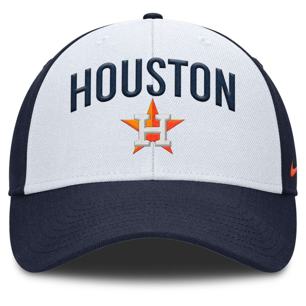White/Navy Houston Astros Nike Club Performance Adjustable Hat