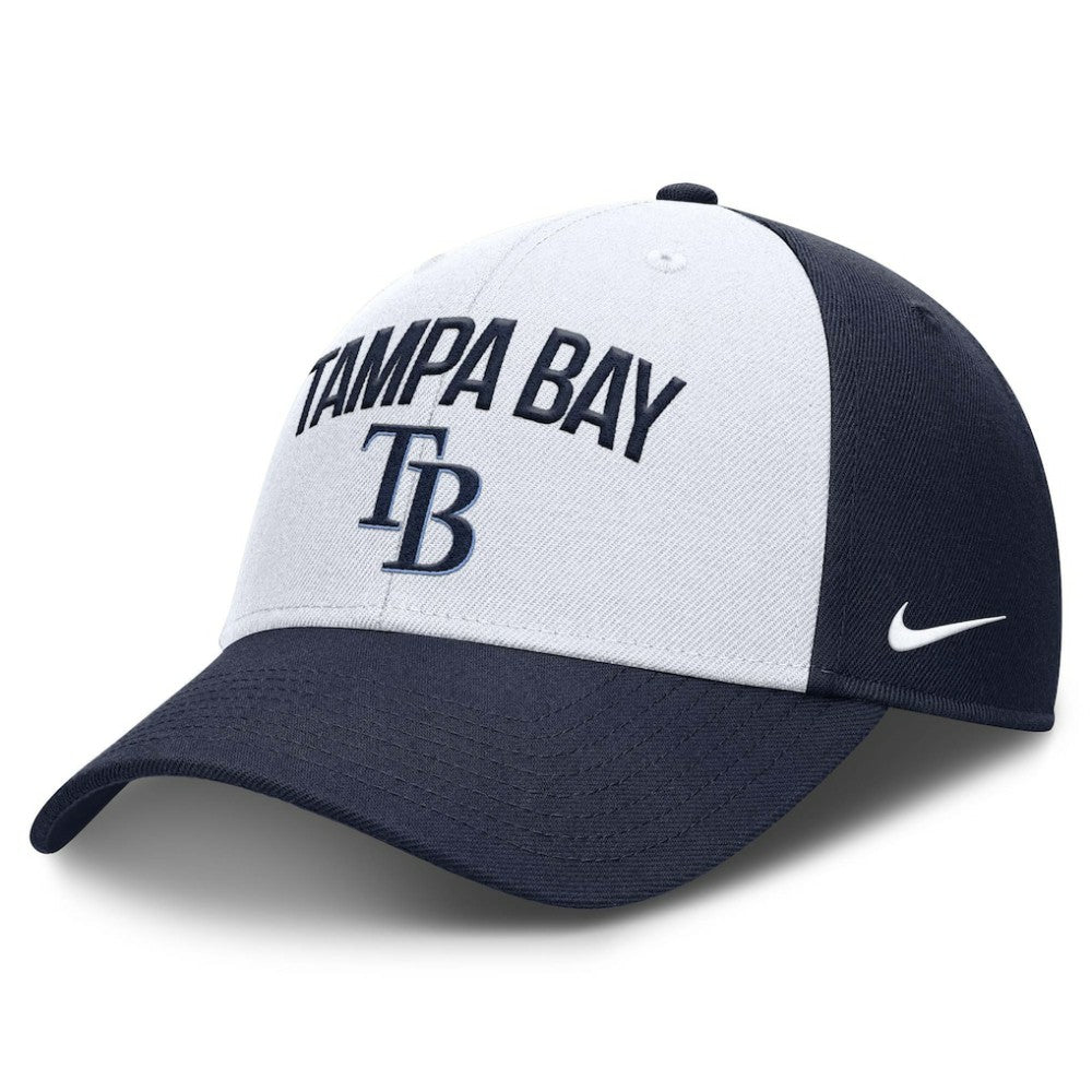 White/Navy Tampa Bay Rays Nike Club Performance Adjustable Hat