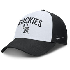 White/Black Colorado Rockies Nike Club Performance Adjustable Hat