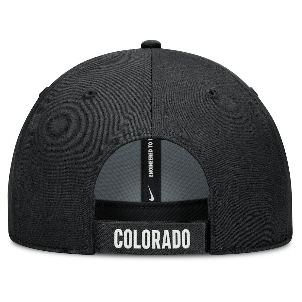 White/Black Colorado Rockies Nike Club Performance Adjustable Hat