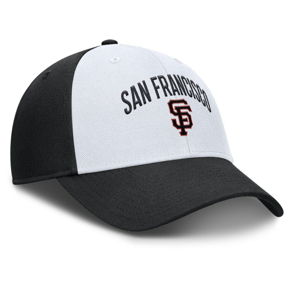 White/Black San Francisco Giants Nike Club Performance Adjustable Hat
