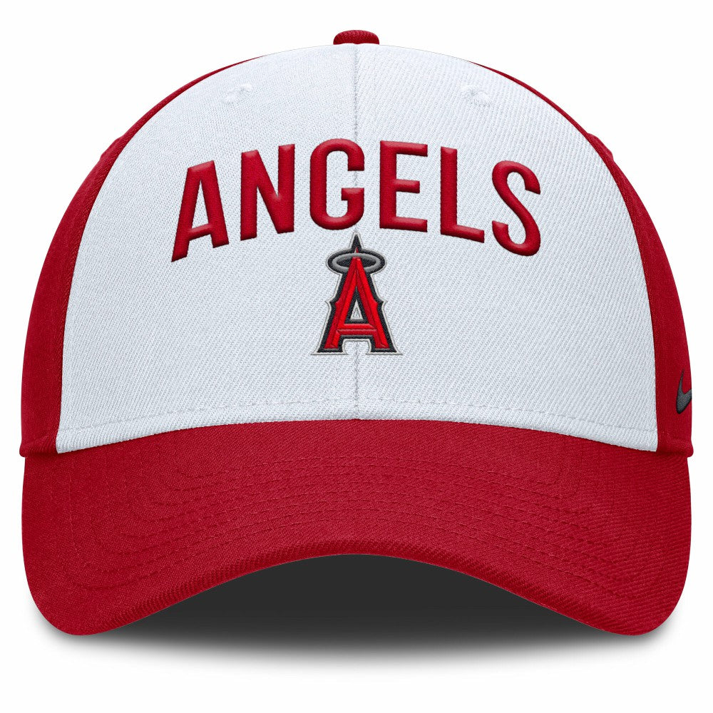 White/Red Los Angeles Angels Nike Club Performance Adjustable Hat