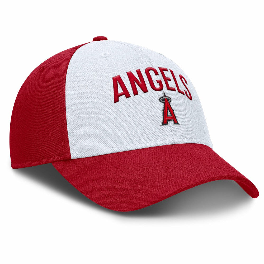 White/Red Los Angeles Angels Nike Club Performance Adjustable Hat