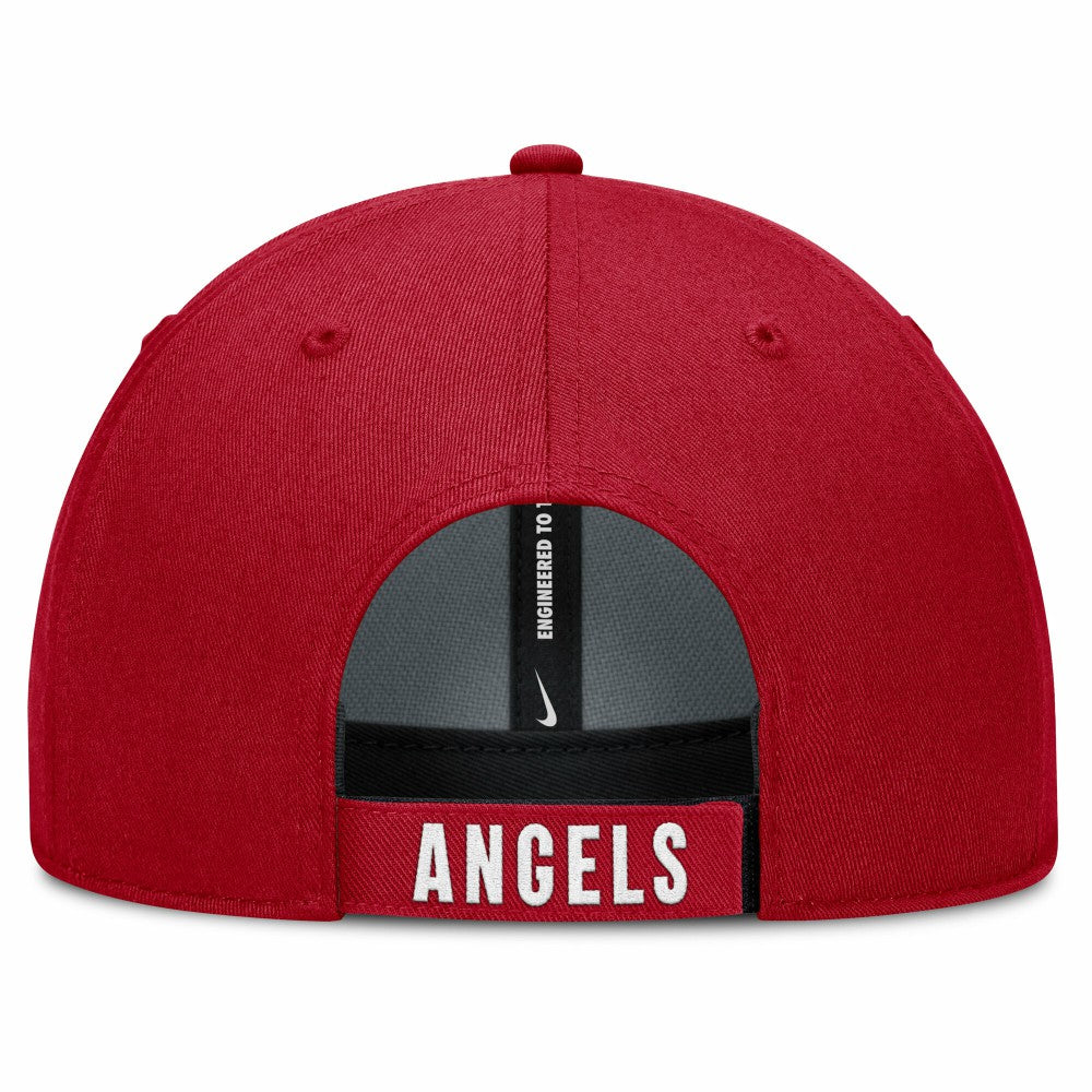 White/Red Los Angeles Angels Nike Club Performance Adjustable Hat