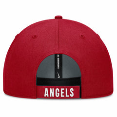 White/Red Los Angeles Angels Nike Club Performance Adjustable Hat