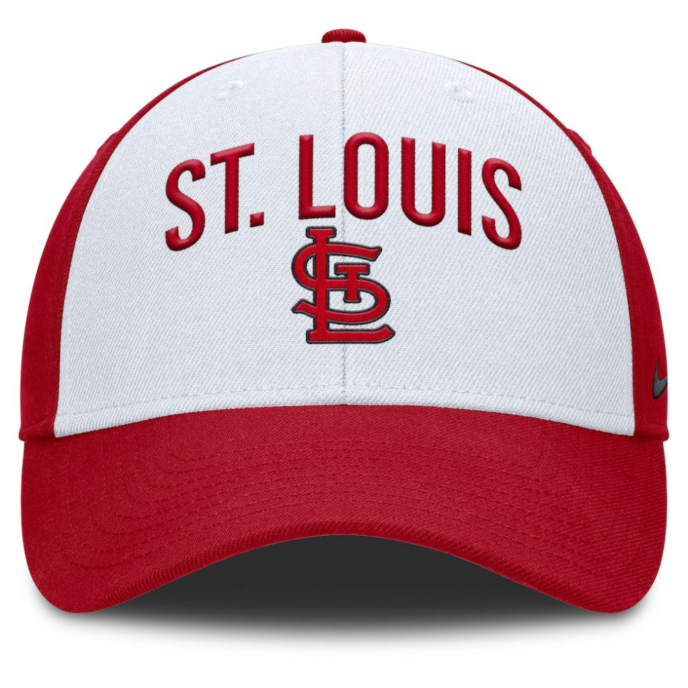 White/Red St. Louis Cardinals Nike Club Performance Adjustable Hat