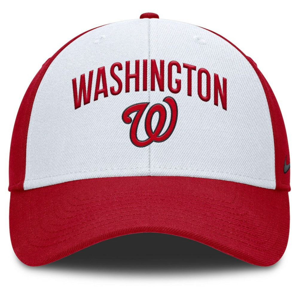 White/Red Washington Nationals Nike Club Performance Adjustable Hat