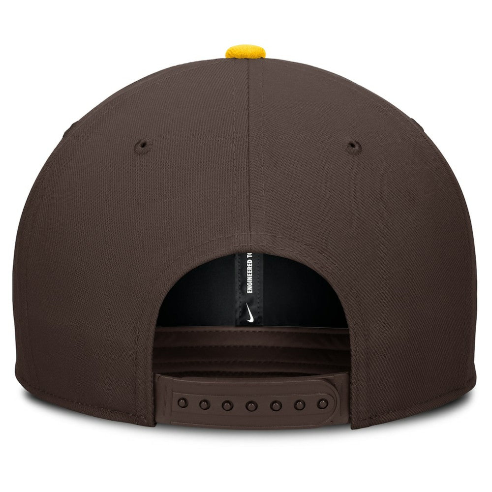 Brown/Gold San Diego Padres Nike Pro Performance Snapback Hat