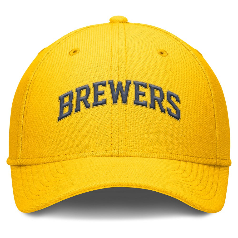 Gold Milwaukee Brewers Nike Rise Performance Flex Hat