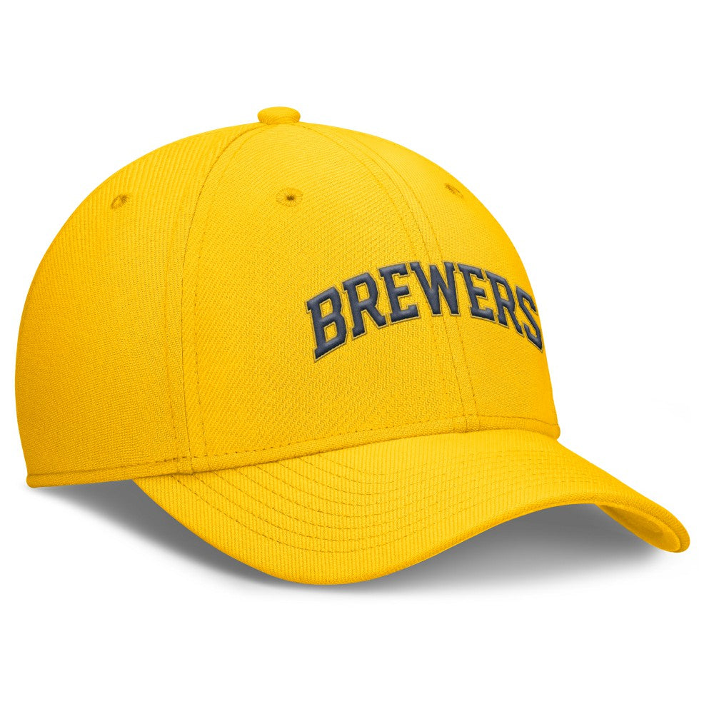 Gold Milwaukee Brewers Nike Rise Performance Flex Hat