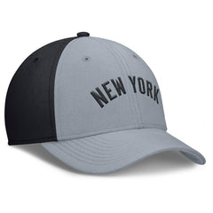 Gray/Navy New York Yankees Nike Rise Swoosh Performance Flex Hat