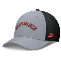 Gray/Black San Francisco Giants Nike Rise Swoosh Performance Flex Hat