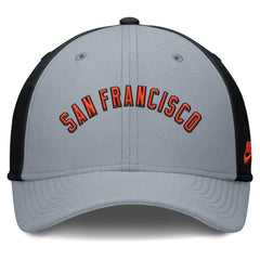 Gray/Black San Francisco Giants Nike Rise Swoosh Performance Flex Hat