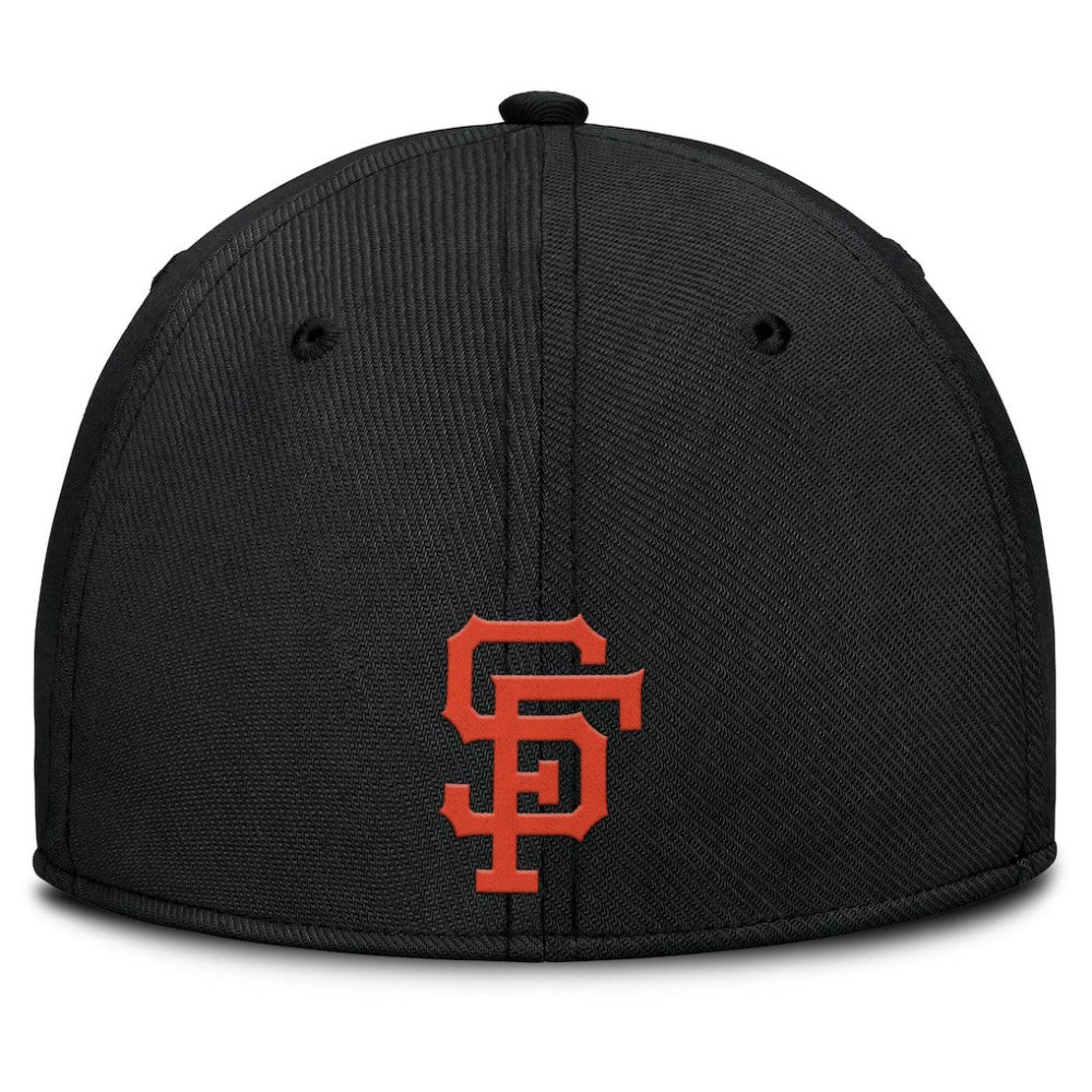 Gray/Black San Francisco Giants Nike Rise Swoosh Performance Flex Hat