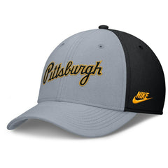Gray/Black Pittsburgh Pirates Nike Rise Swoosh Performance Flex Hat