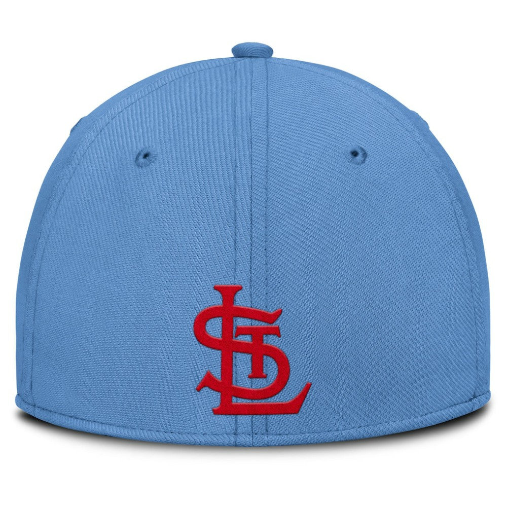 Gray/Light Blue St. Louis Cardinals Nike Rise Swoosh Performance Flex Hat