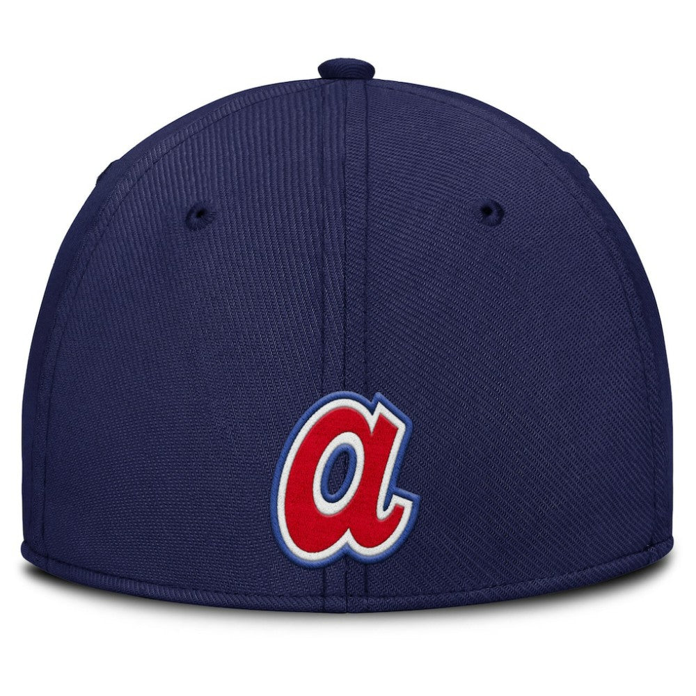 Gray/Navy Atlanta Braves Nike Rise Swoosh Performance Flex Hat