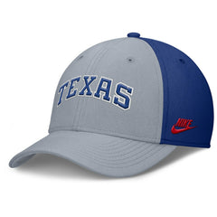 Gray/Royal Texas Rangers Nike Rise Swoosh Performance Flex Hat
