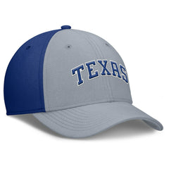 Gray/Royal Texas Rangers Nike Rise Swoosh Performance Flex Hat