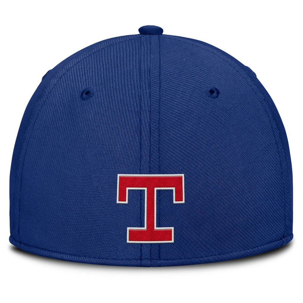 Gray/Royal Texas Rangers Nike Rise Swoosh Performance Flex Hat