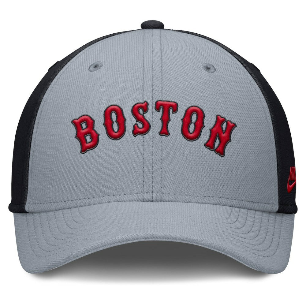 Gray/Navy Boston Red Sox Nike Rise Swoosh Performance Flex Hat