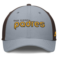 Gray/Brown San Diego Padres Nike Rise Swoosh Performance Flex Hat