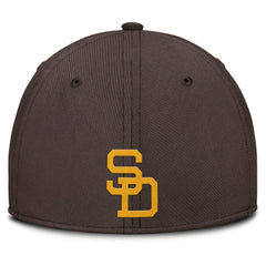 Gray/Brown San Diego Padres Nike Rise Swoosh Performance Flex Hat
