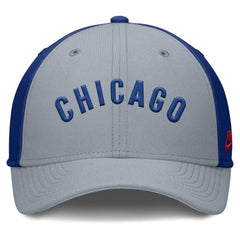 Gray/Royal Chicago Cubs Nike Rise Swoosh Performance Flex Hat