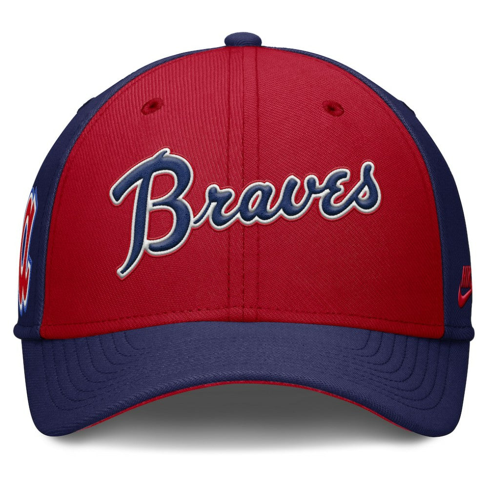 Navy/Red Atlanta Braves Nike Rise Swoosh Performance Flex Hat