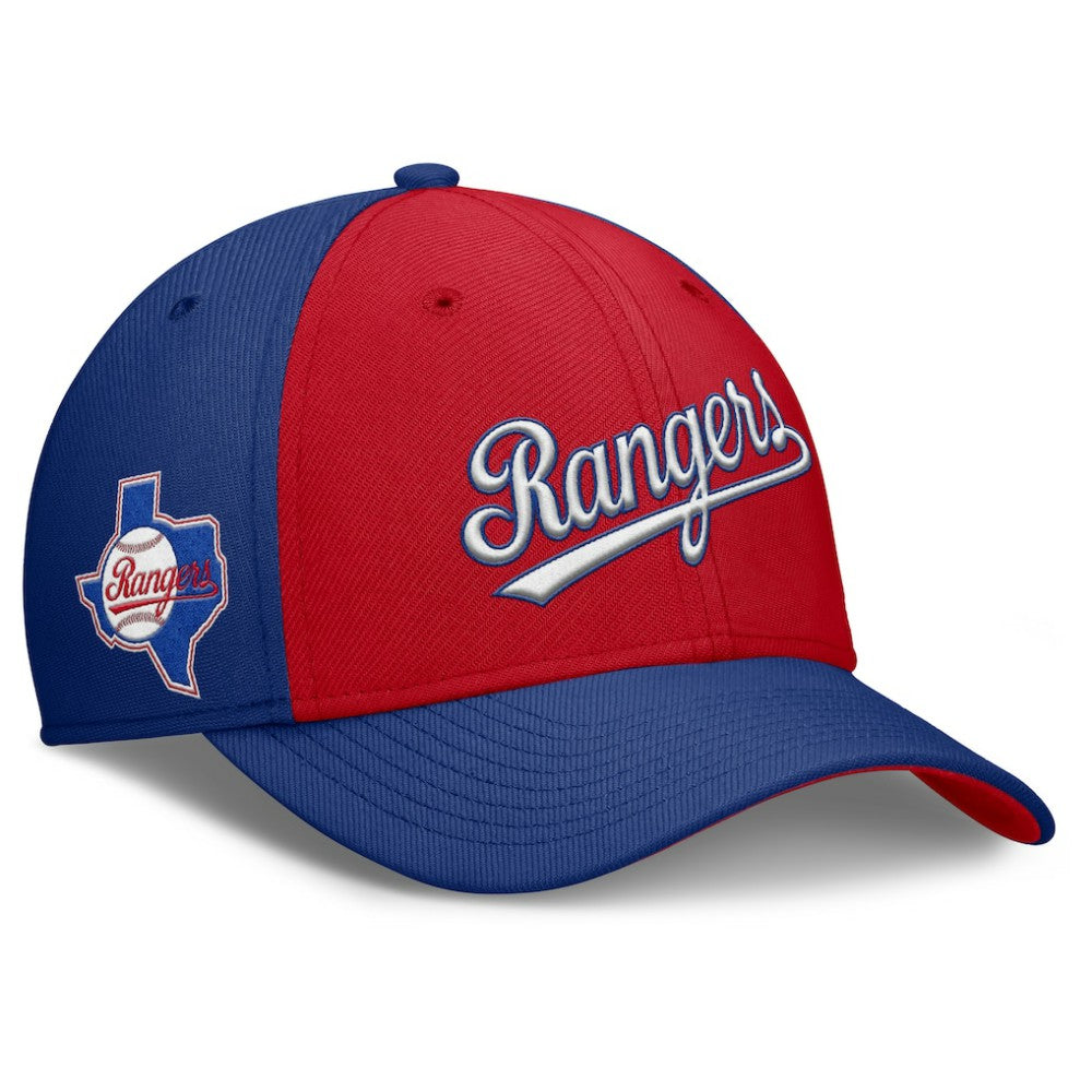 Royal/Red Texas Rangers Nike Rise Swoosh Performance Flex Hat