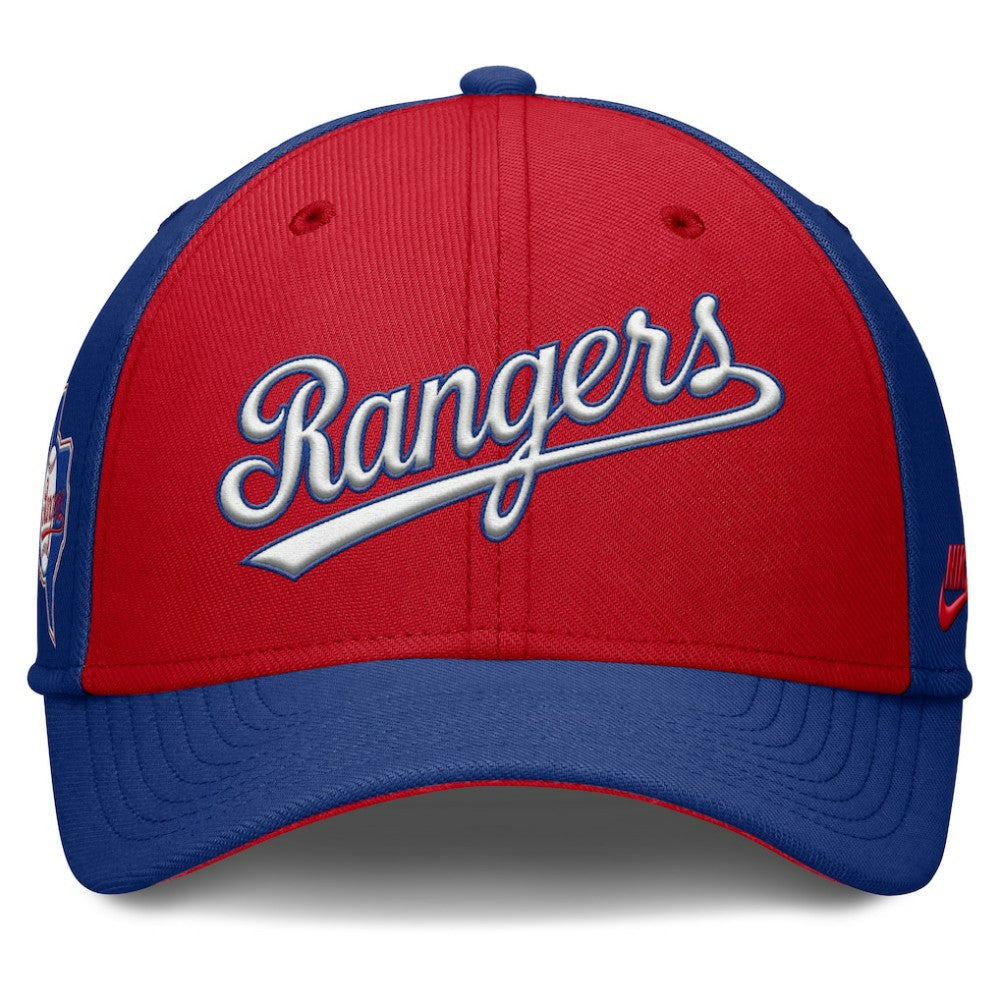 Royal/Red Texas Rangers Nike Rise Swoosh Performance Flex Hat