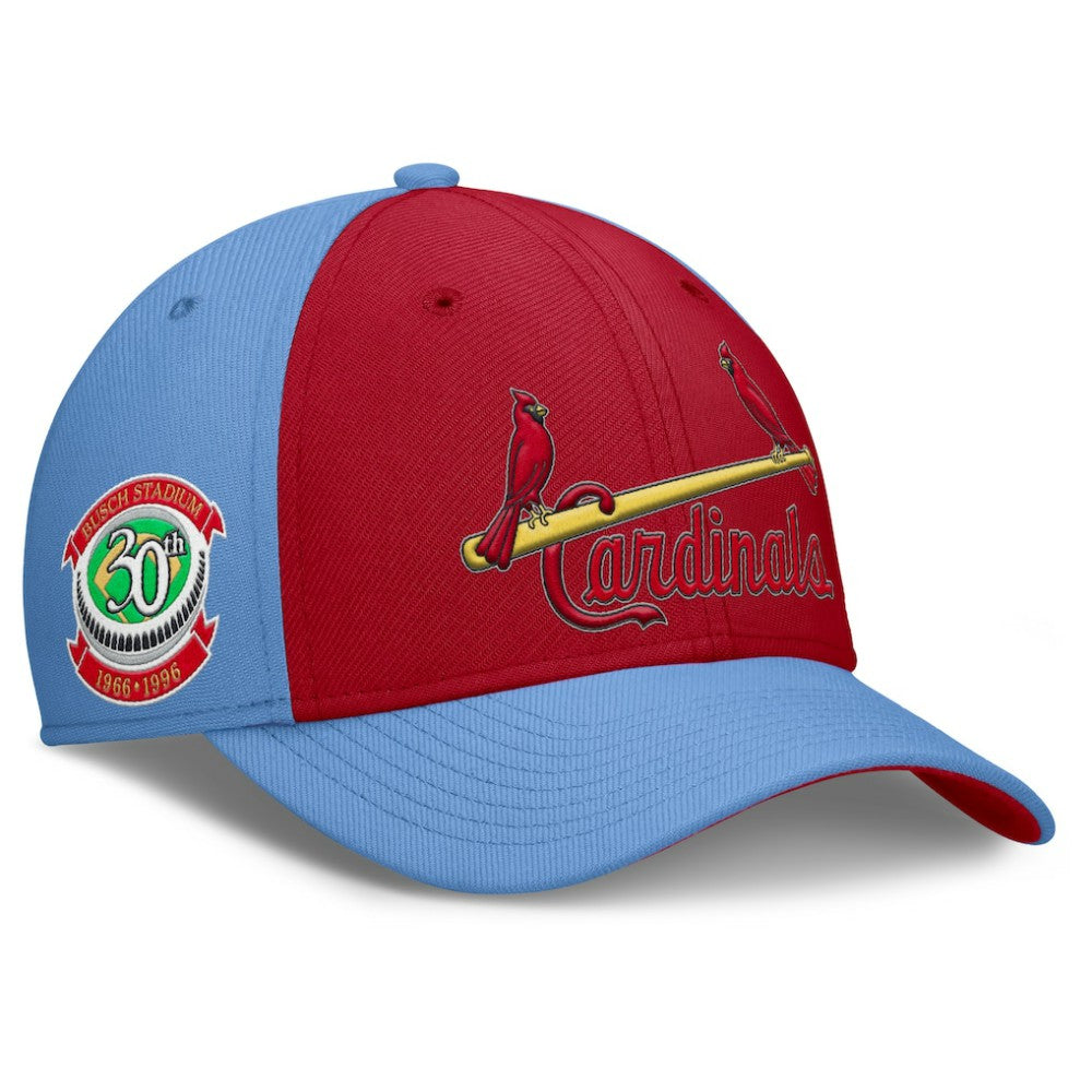 Light Blue/Red St. Louis Cardinals Nike Rise Swoosh Performance Flex Hat