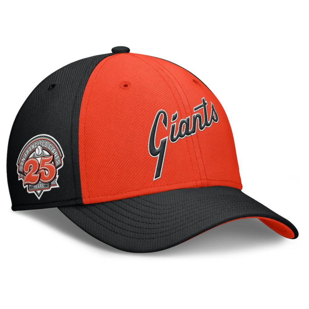 Black/Orange San Francisco Giants Nike Rise Swoosh Performance Flex Hat