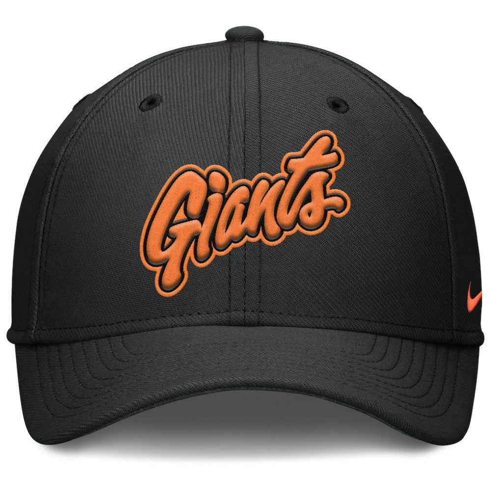 Black San Francisco Giants Nike 2025 City Connect Rise Swoosh Performance Flex Hat