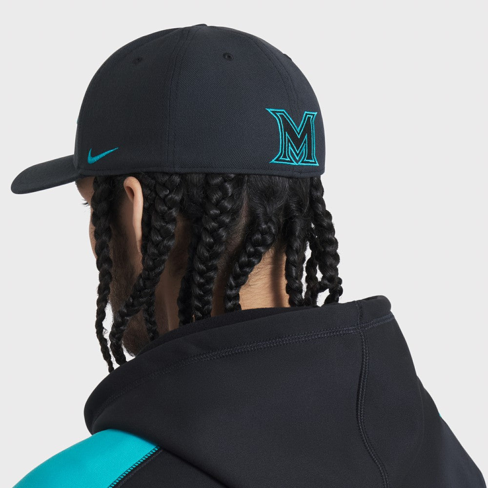 Black Miami Marlins Nike 2025 City Connect Performance Swoosh Flex Hat