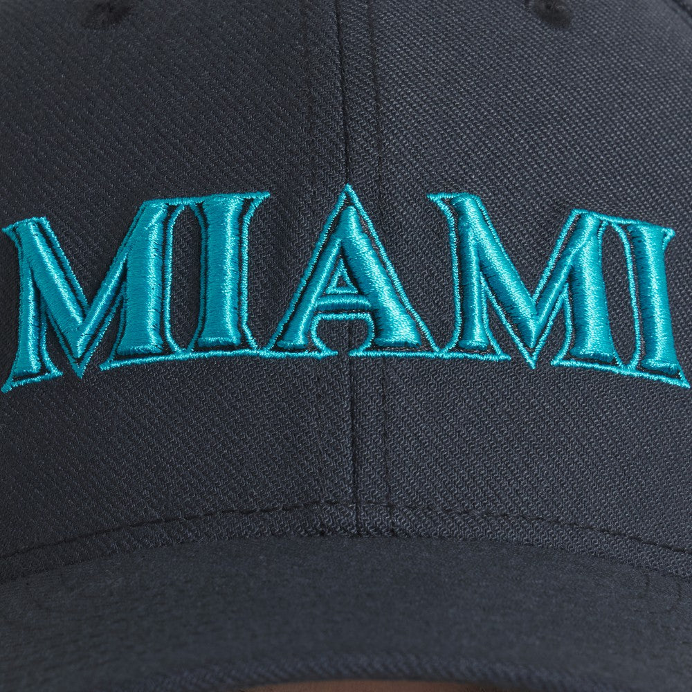 Black Miami Marlins Nike 2025 City Connect Performance Swoosh Flex Hat