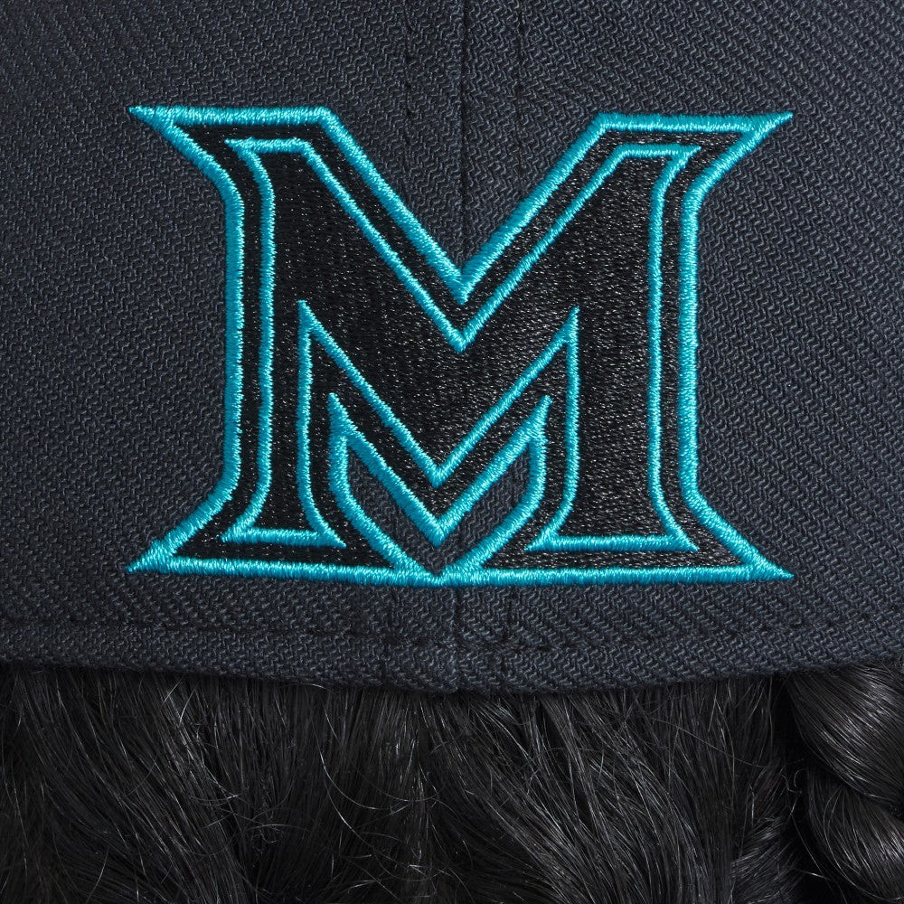 Black Miami Marlins Nike 2025 City Connect Performance Swoosh Flex Hat
